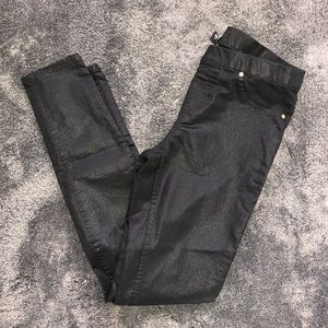 Black pleather like black pants